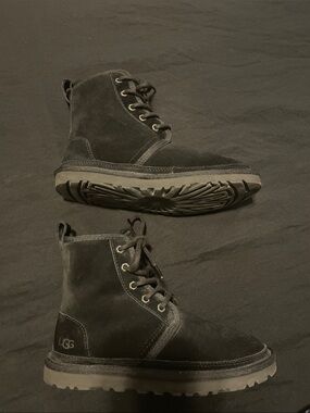 Black lace up Ugg boots